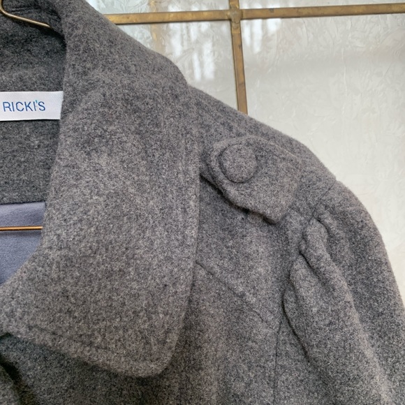 RICKI’S WOOL BLEND PEA COAT 20” PTP - Picture 4 of 5